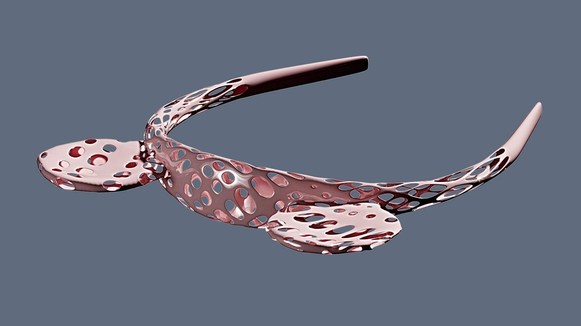 Voronoi mouse Rim to style hair 3D print model_3