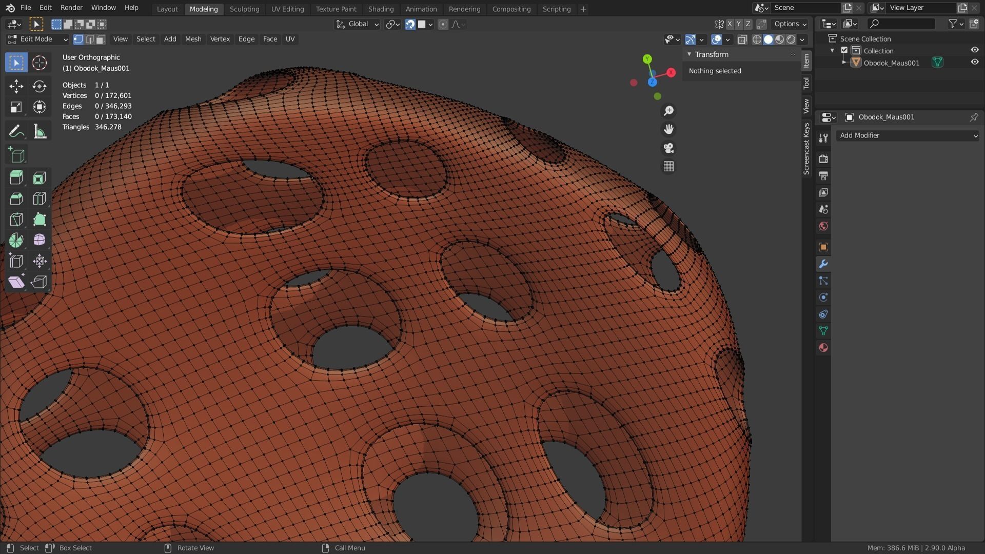 Voronoi mouse Rim to style hair 3D print model_6