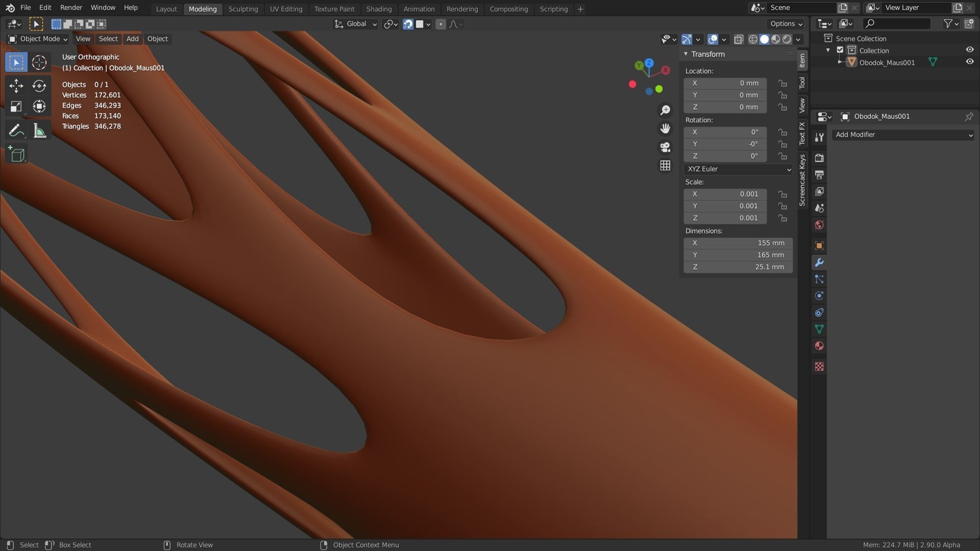 Voronoi mouse Rim to style hair 3D print model_13