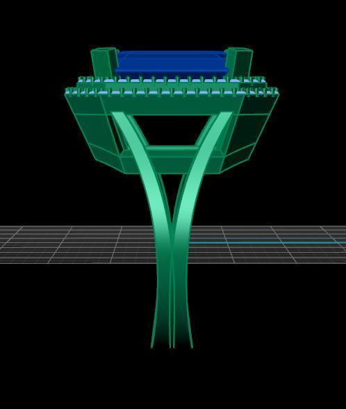 Unisex Ruby Golden Ring  3D print model_4