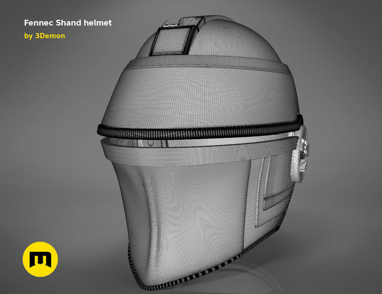 Fennec Shand helmet 3D print model_16