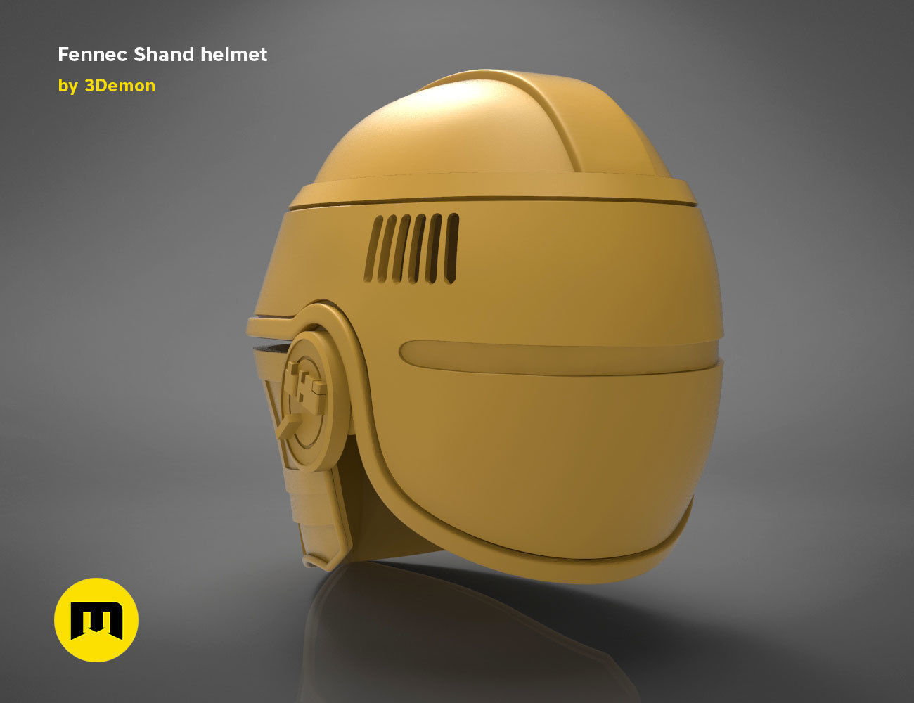 Fennec Shand helmet 3D print model_9