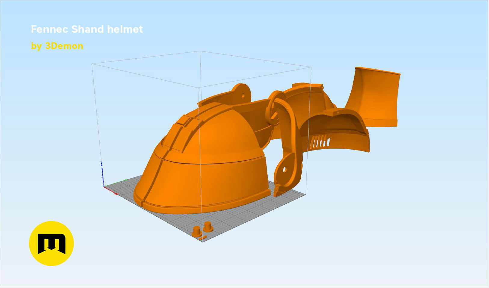 Fennec Shand helmet 3D print model_14