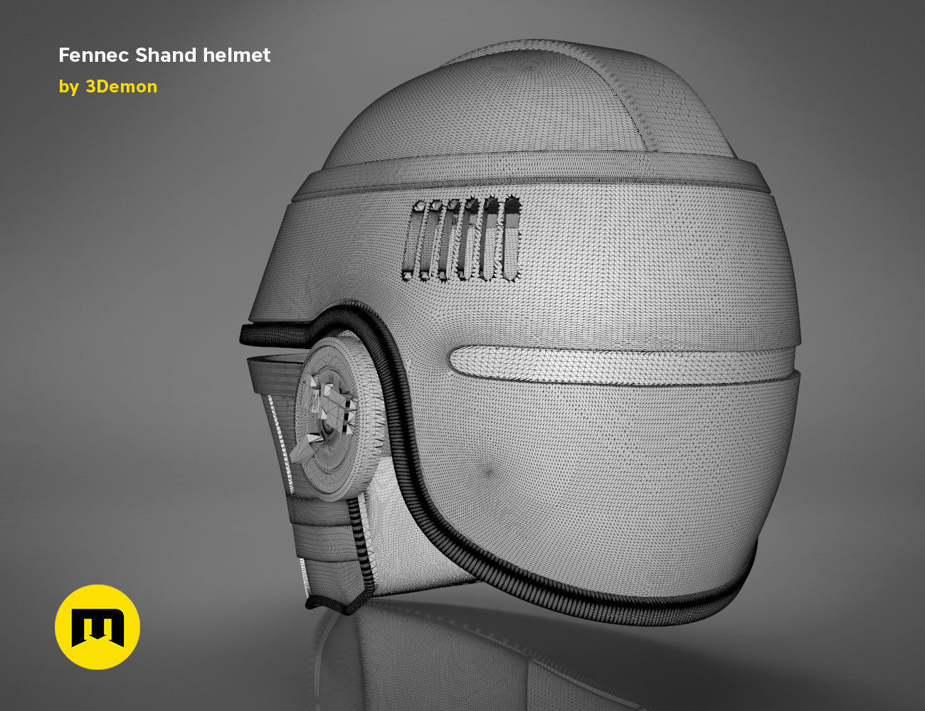 Fennec Shand helmet 3D print model_17