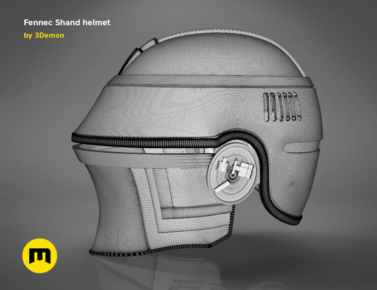 Fennec Shand helmet 3D print model_18