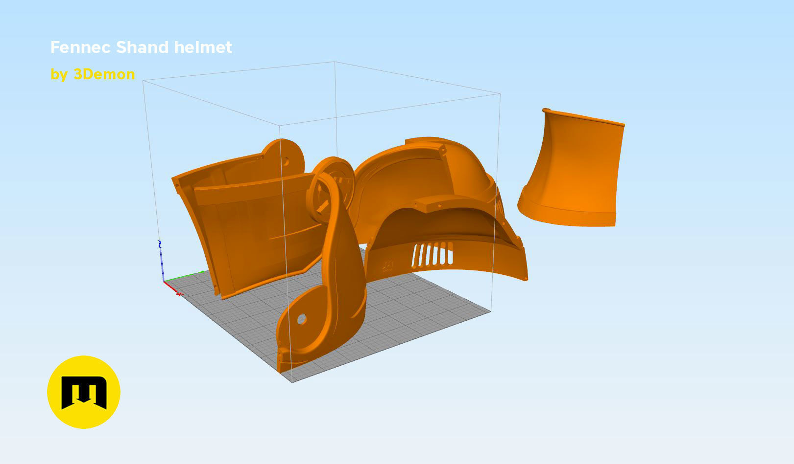Fennec Shand helmet 3D print model_15