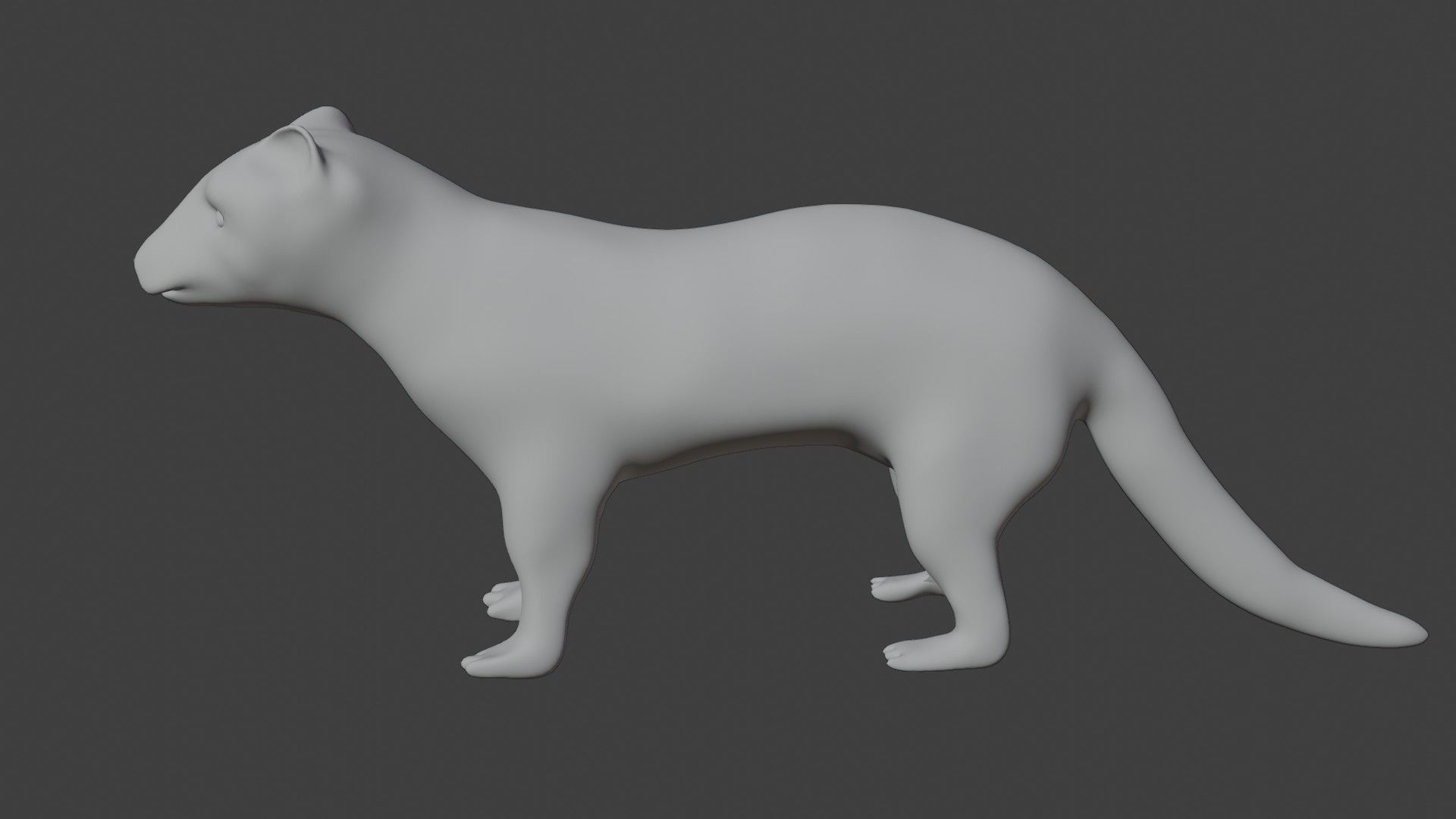 Mongoose kangaroo Low-poly 3D model_4
