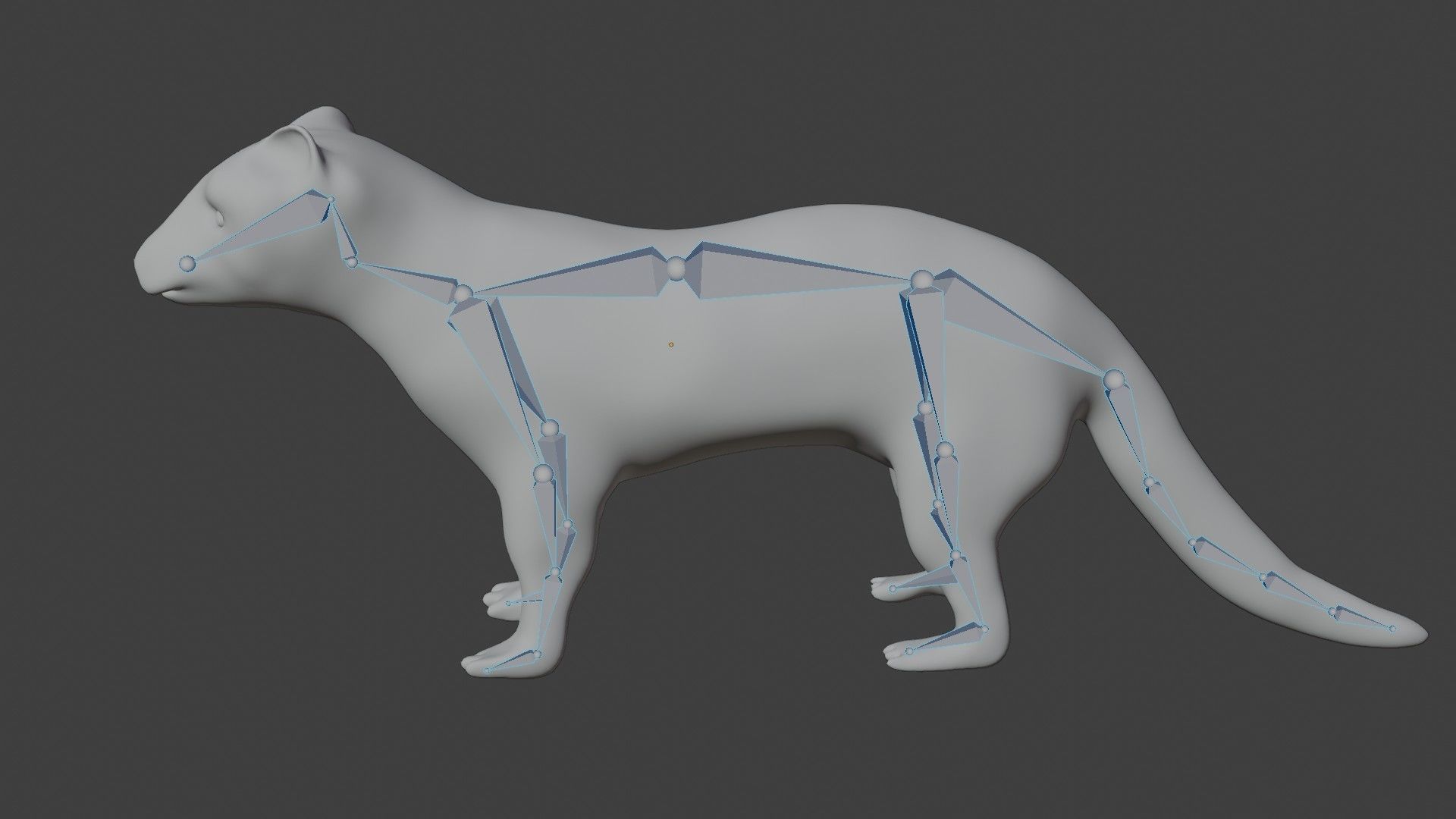 Mongoose kangaroo Low-poly 3D model_5