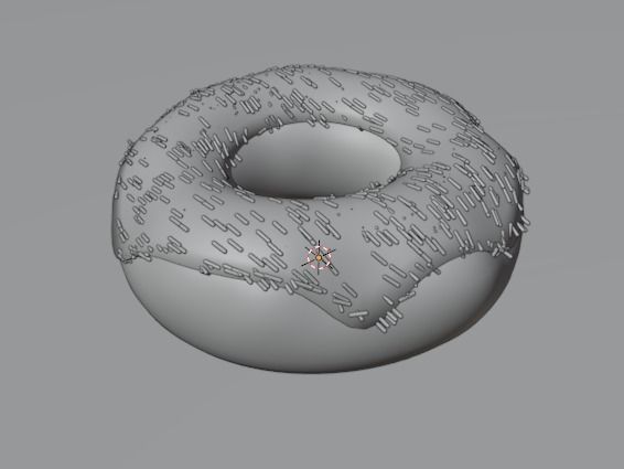 Donut with sprinkles Free 3D model_2