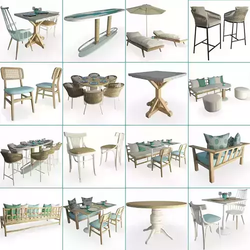 Restaurant Furniture Set 01
