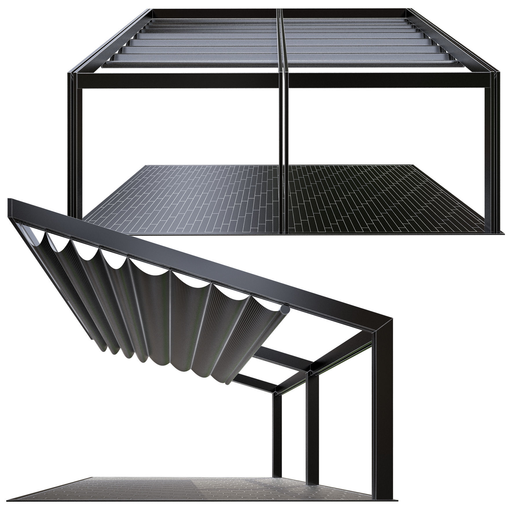 Pergola awnings for patios and porches awnings for patios and... 3D model_1