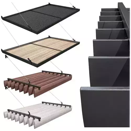 Canopy metal rack with two rows of shelves