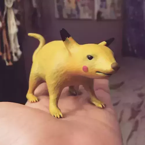 Pikachu Realistic Pokemon Figure 3D print model