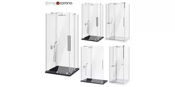 Cabin showers Radaway Furo  set 116 3D model