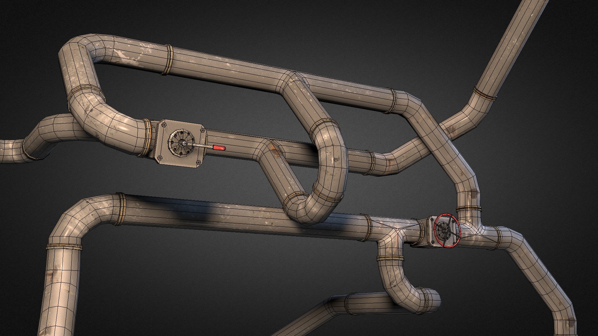 Pipe Pack 01 Low-poly 3D model_2