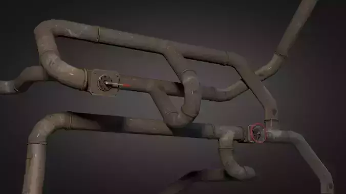 Pipe Pack 01 Low-poly 3D model