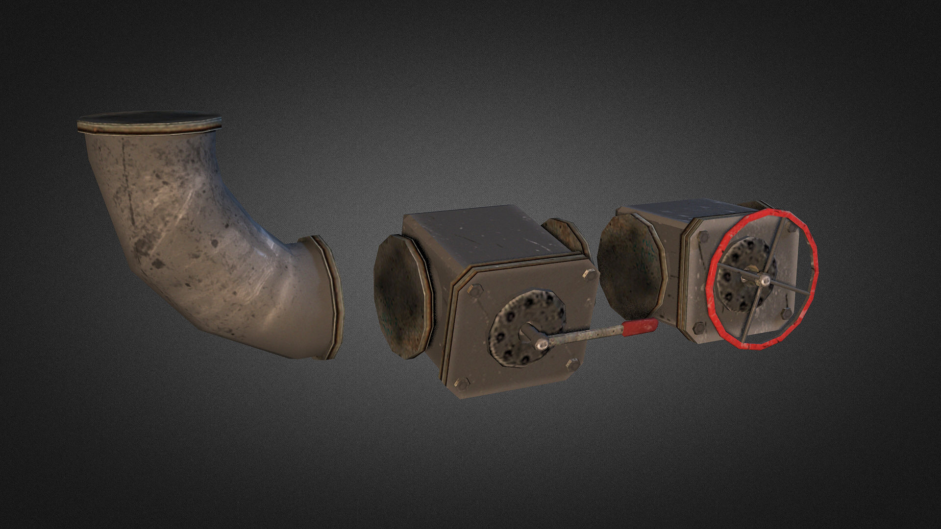 Pipe Pack 01 Low-poly 3D model_1
