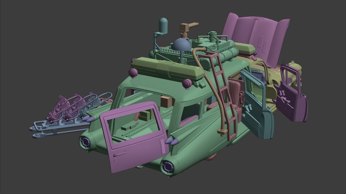 Ecto-1 with lights and sound and a detailed 90 page instruction 3D print model_4