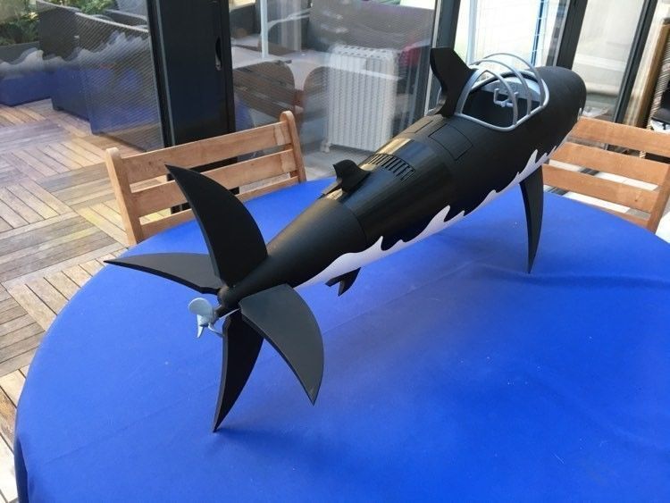 Tintin Submarine 3D print model_6