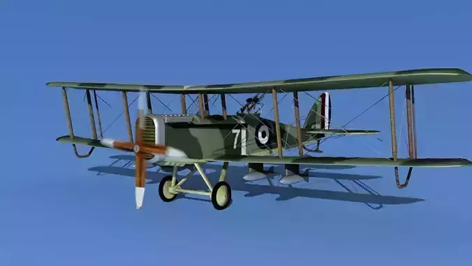 Airco DH-4 V02 Bomber RAF 3D model
