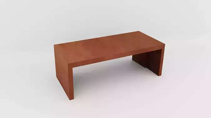 Wood Table Low-poly 3D model