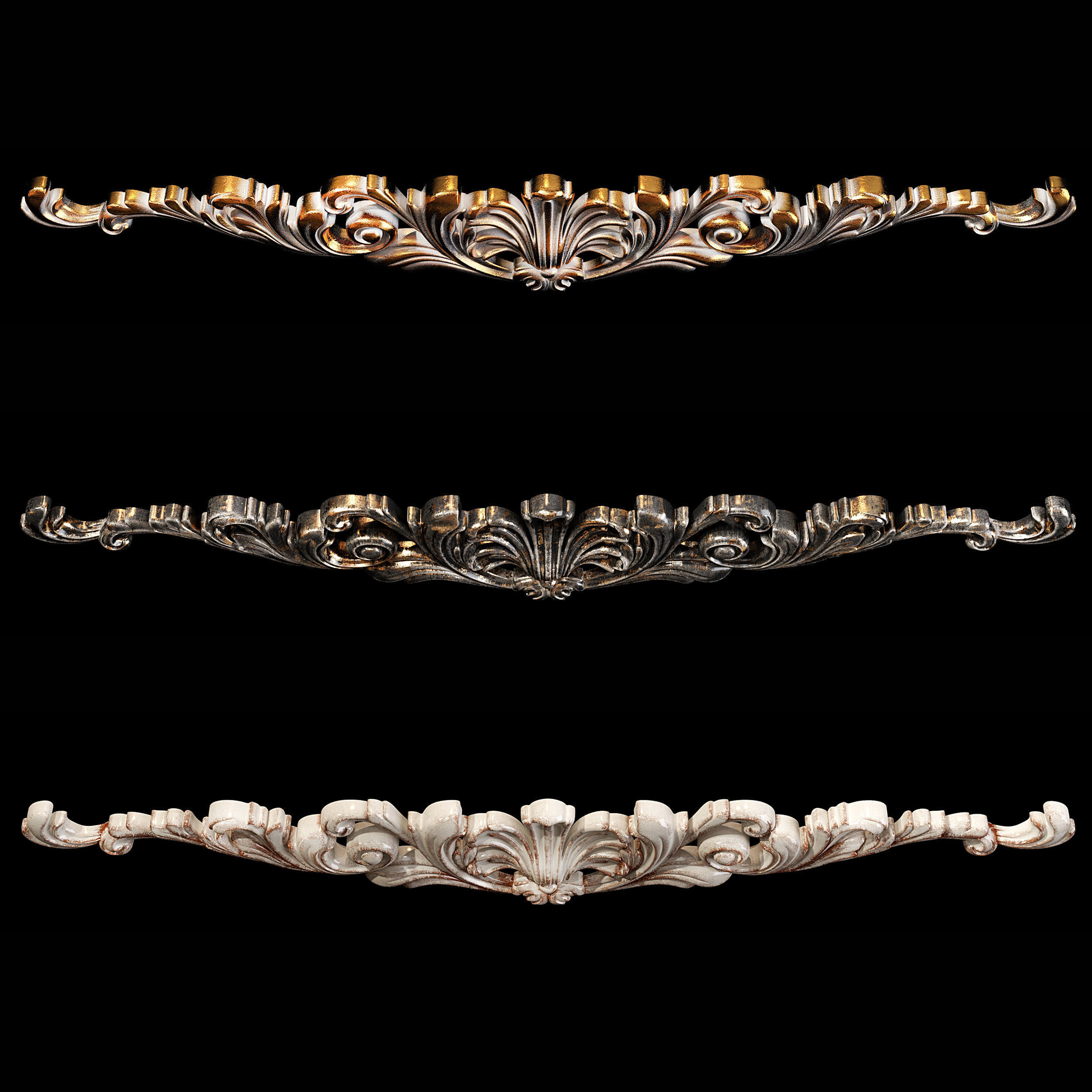 Classic carved 002 3D model_3