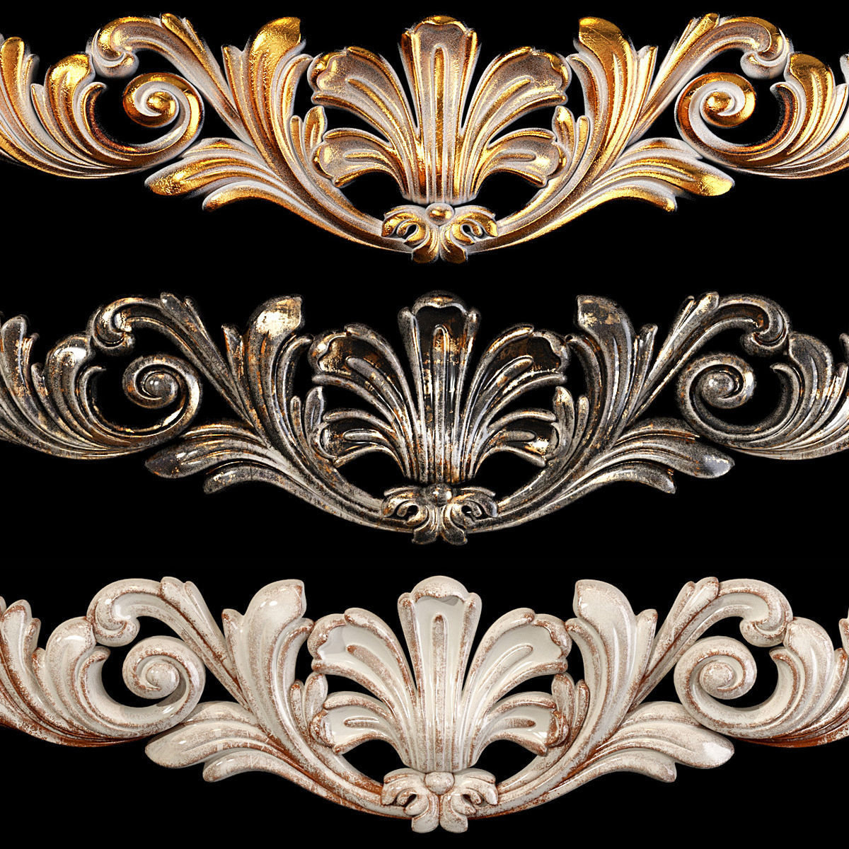 Classic carved 002 3D model_2