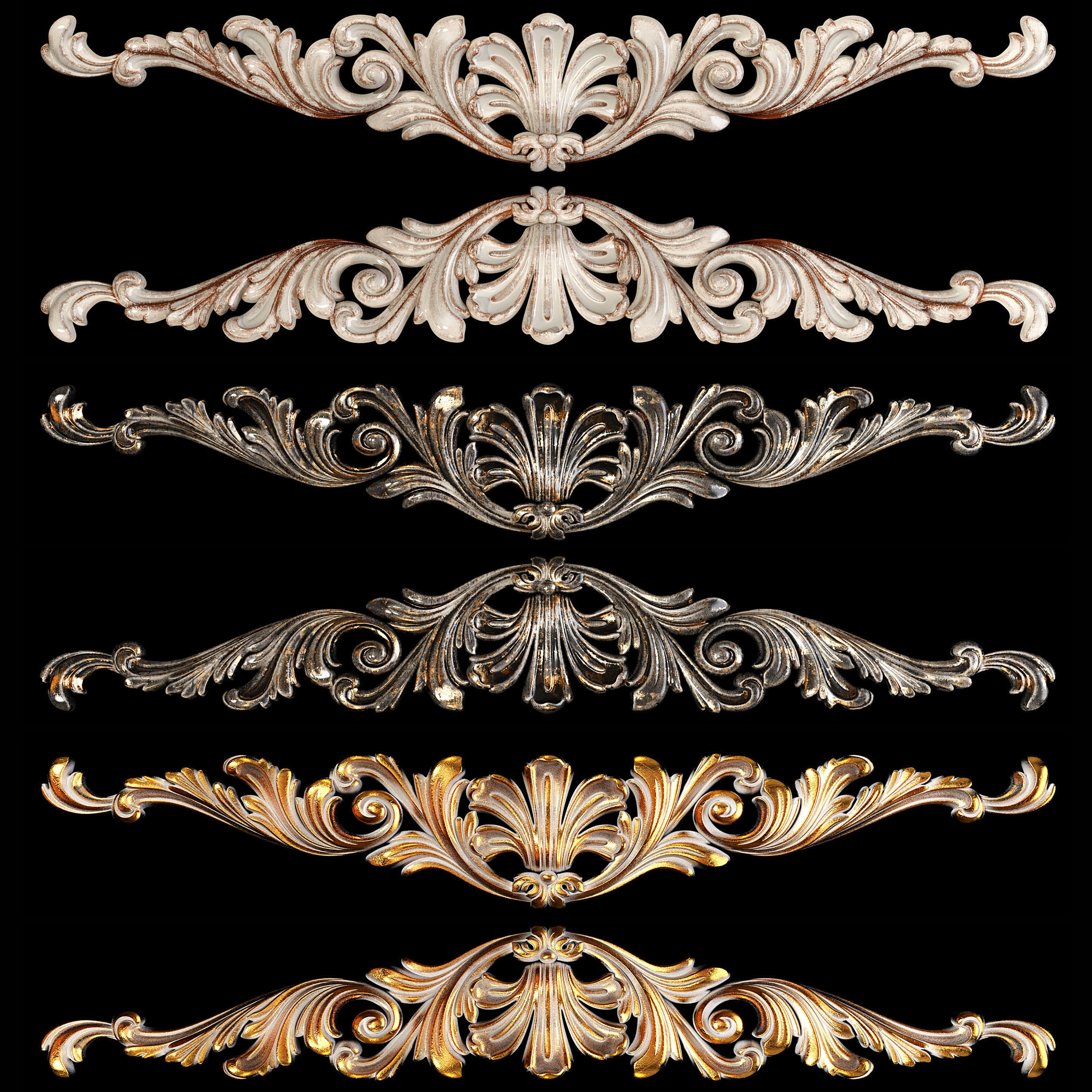 Classic carved 002 3D model_1