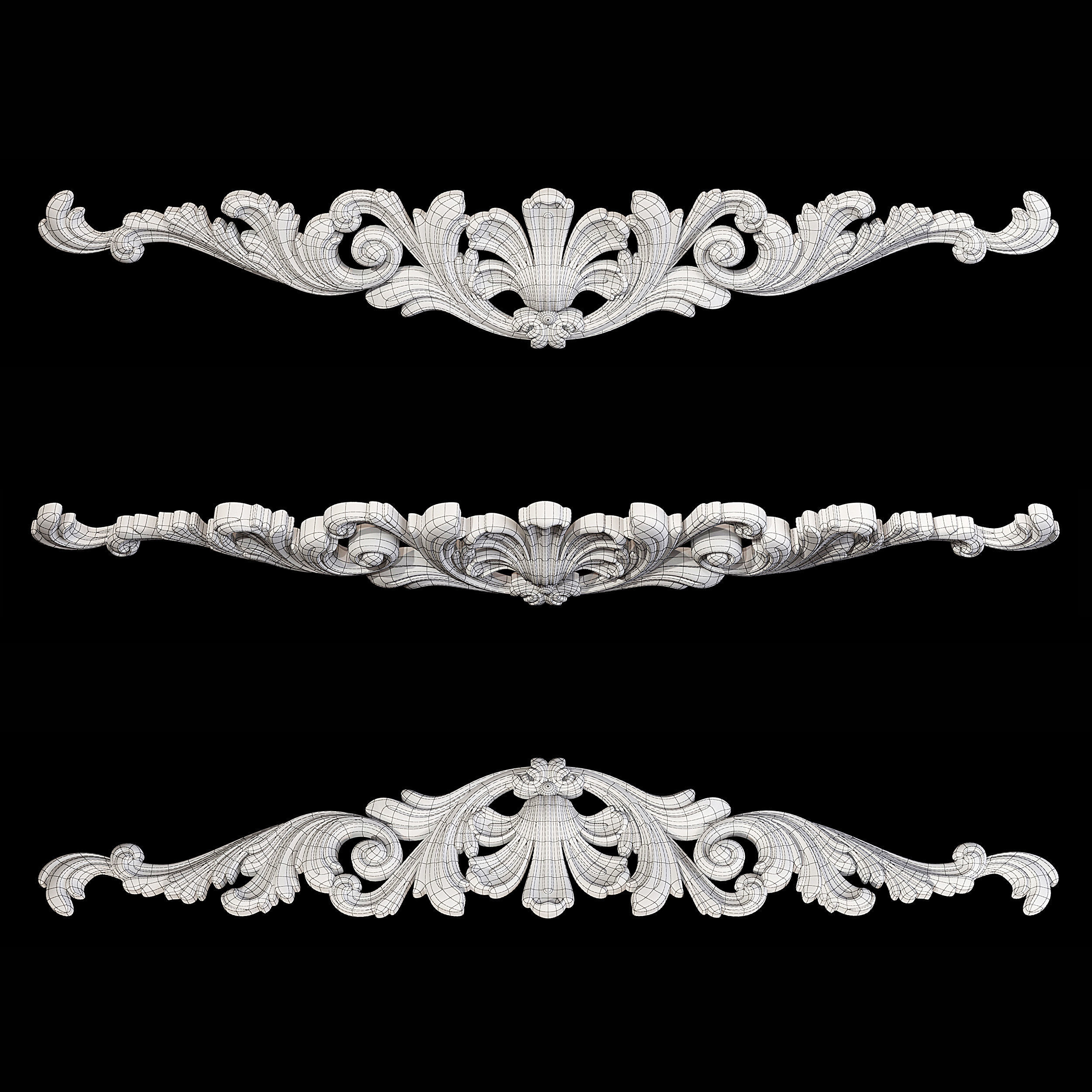 Classic carved 002 3D model_4