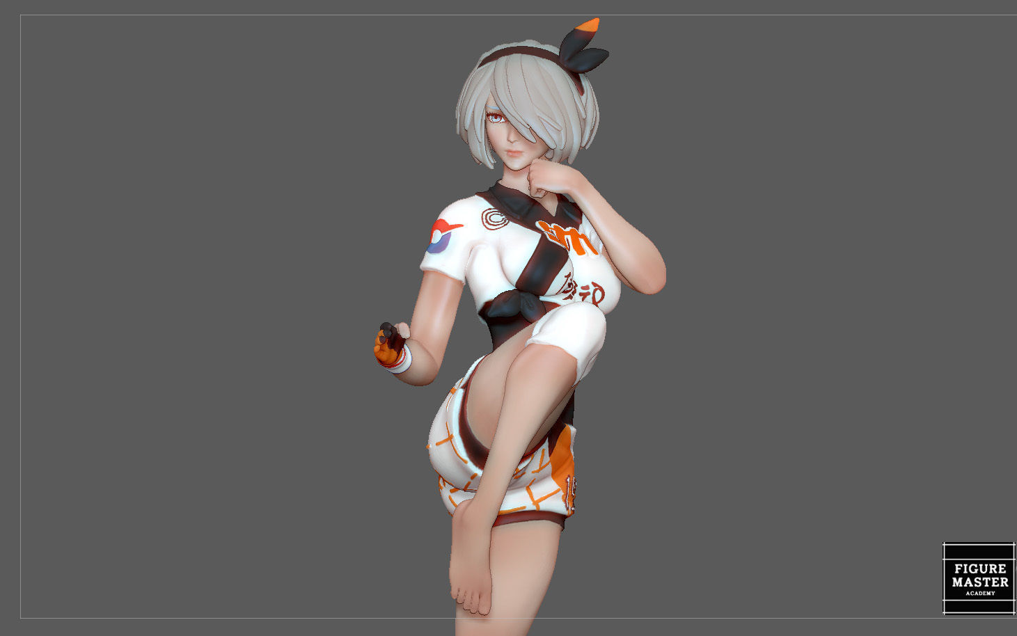 BEA POKEMON TRAINER CUTE GIRL HITMONLEE ANIME CHARACTER 3D print model_7