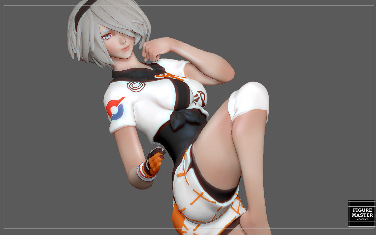 BEA POKEMON TRAINER CUTE GIRL HITMONLEE ANIME CHARACTER 3D print model_29