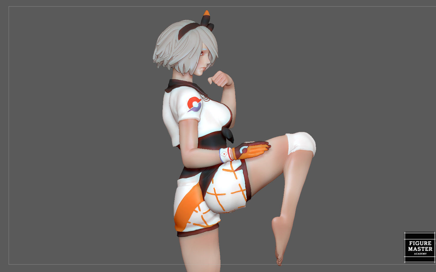 BEA POKEMON TRAINER CUTE GIRL HITMONLEE ANIME CHARACTER 3D print model_6