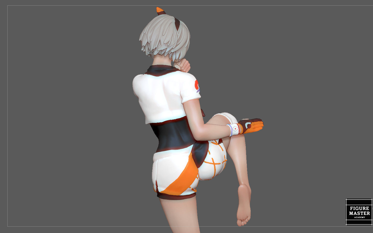 BEA POKEMON TRAINER CUTE GIRL HITMONLEE ANIME CHARACTER 3D print model_18