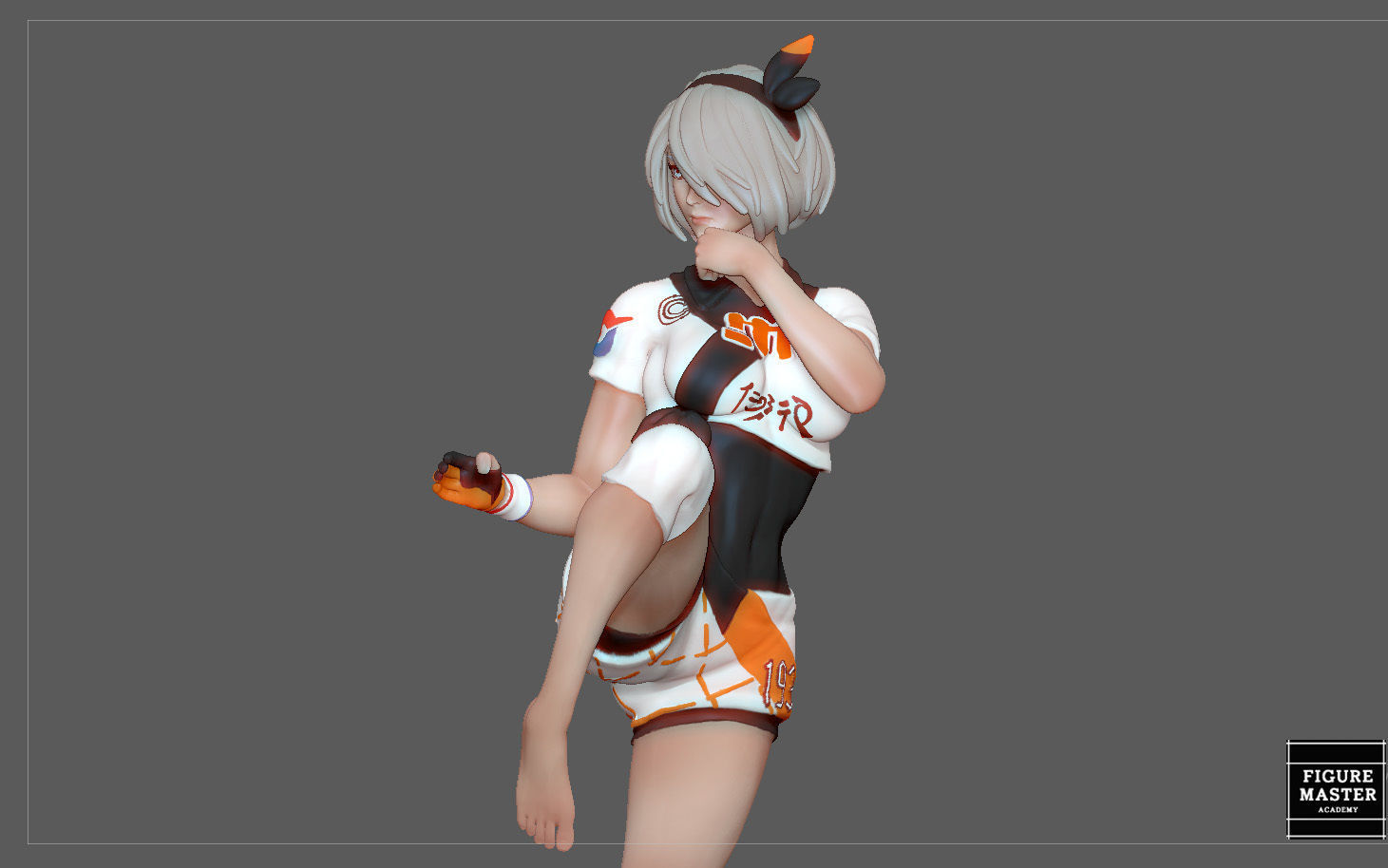 BEA POKEMON TRAINER CUTE GIRL HITMONLEE ANIME CHARACTER 3D print model_17