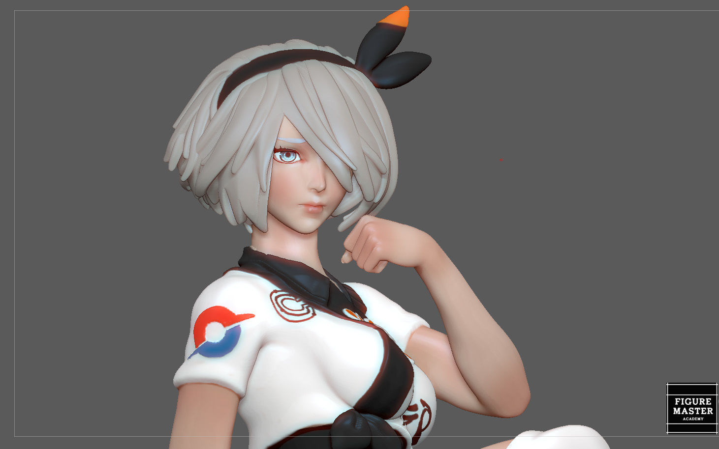 BEA POKEMON TRAINER CUTE GIRL HITMONLEE ANIME CHARACTER 3D print model_23