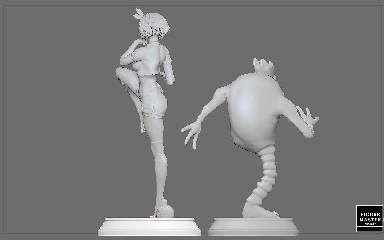 BEA POKEMON TRAINER CUTE GIRL HITMONLEE ANIME CHARACTER 3D print model_31