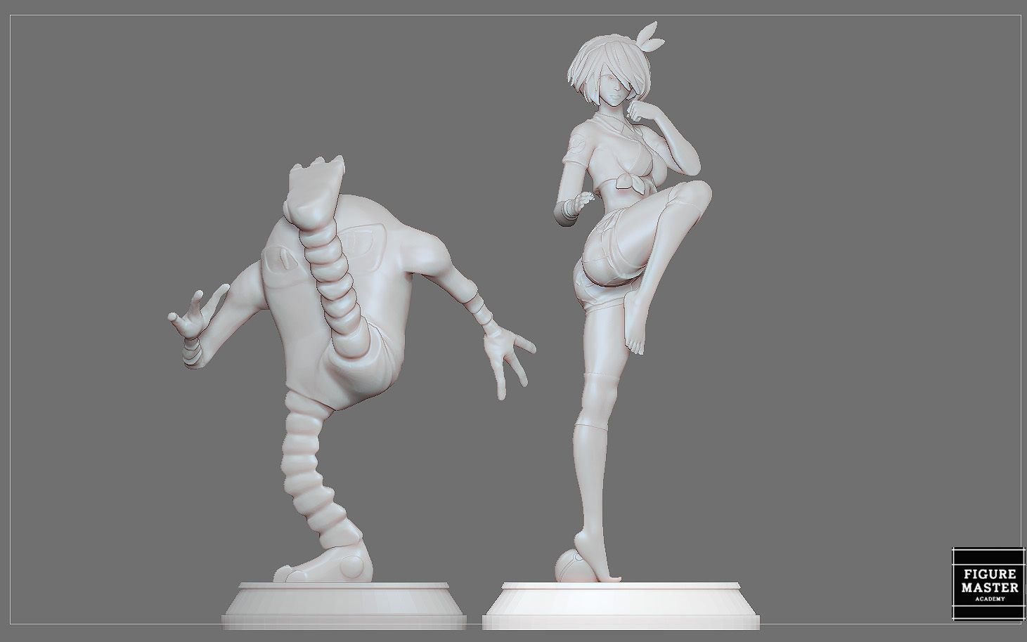 BEA POKEMON TRAINER CUTE GIRL HITMONLEE ANIME CHARACTER 3D print model_30