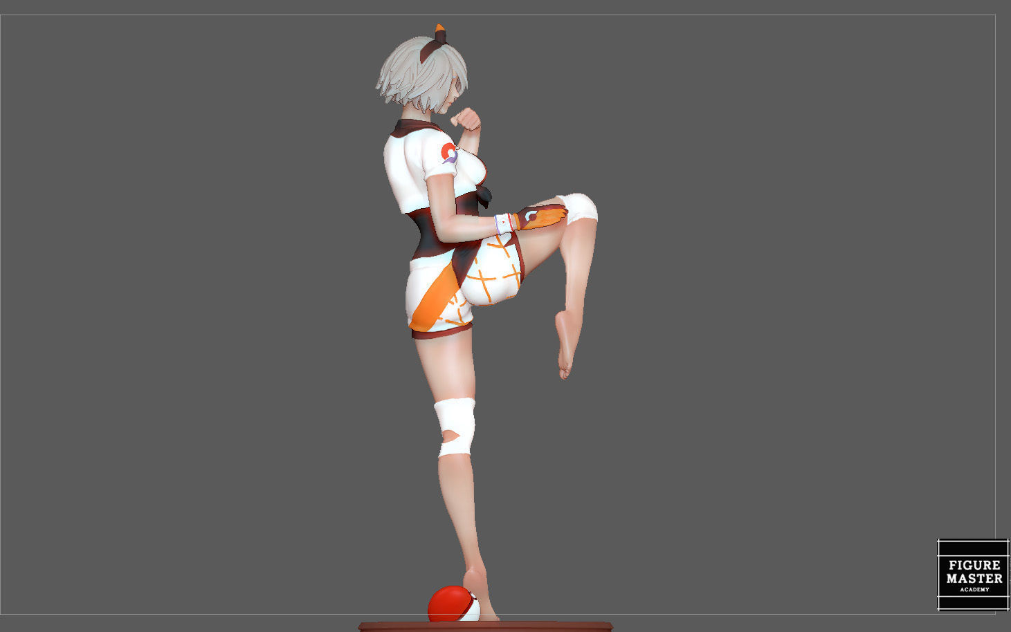 BEA POKEMON TRAINER CUTE GIRL HITMONLEE ANIME CHARACTER 3D print model_16