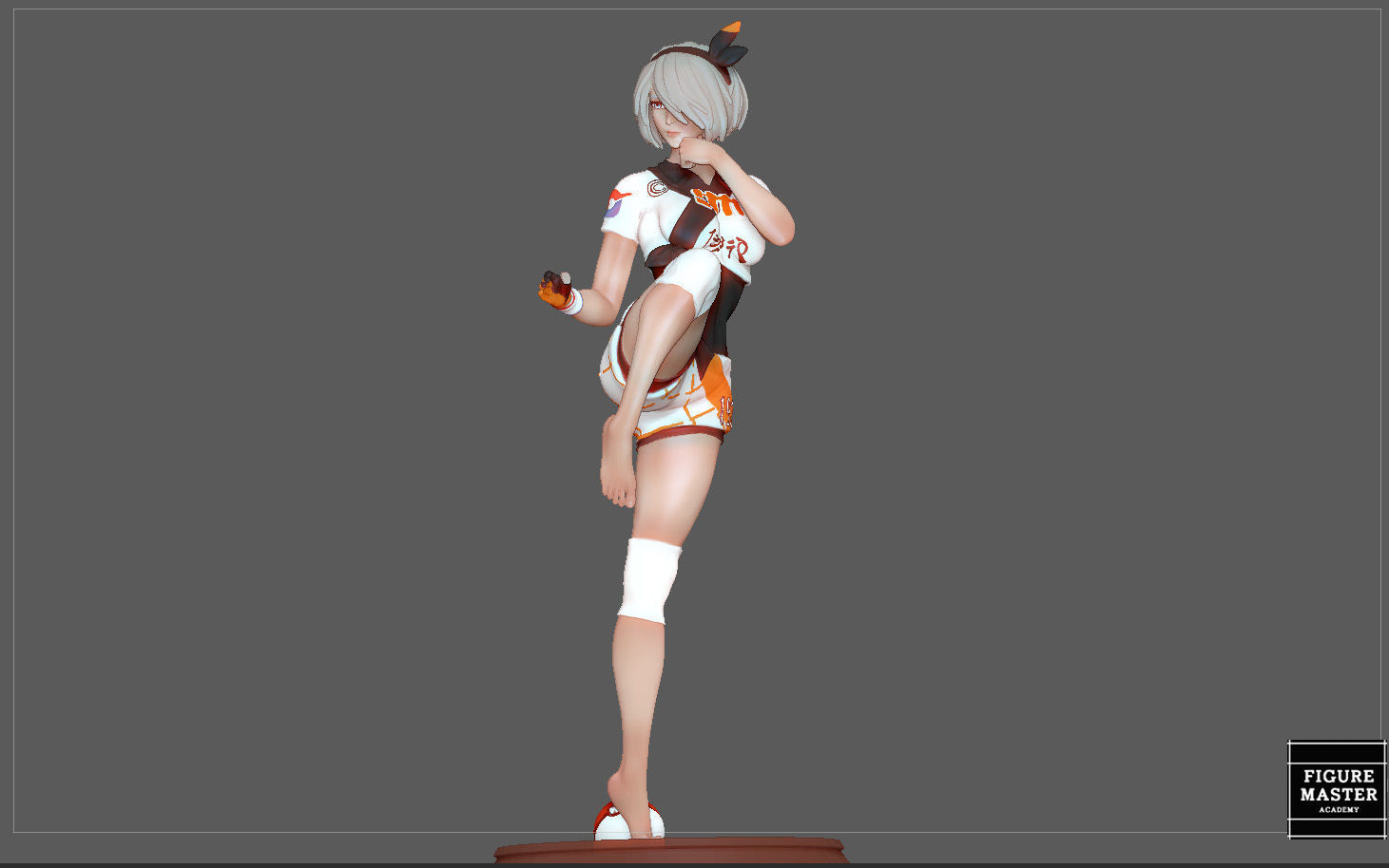 BEA POKEMON TRAINER CUTE GIRL HITMONLEE ANIME CHARACTER 3D print model_11