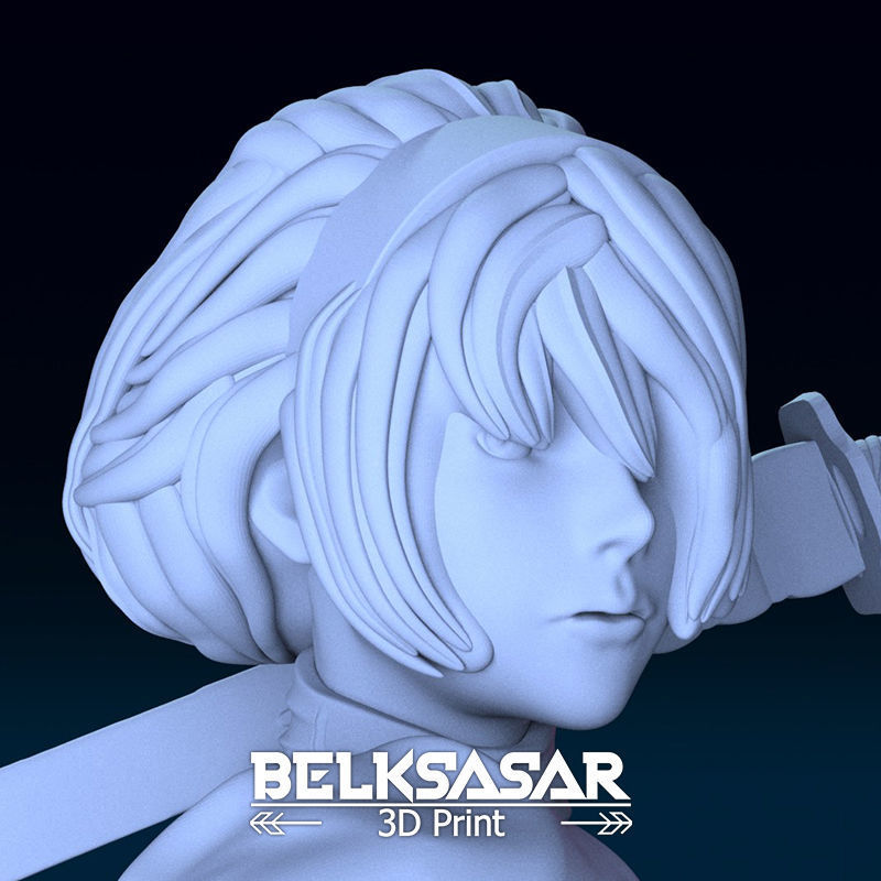 2B Fanart 4 variants 3D print model_38