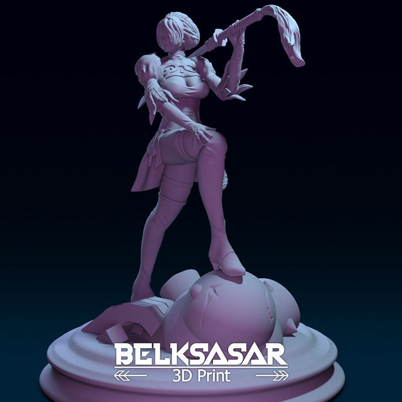2B Fanart 4 variants 3D print model_2