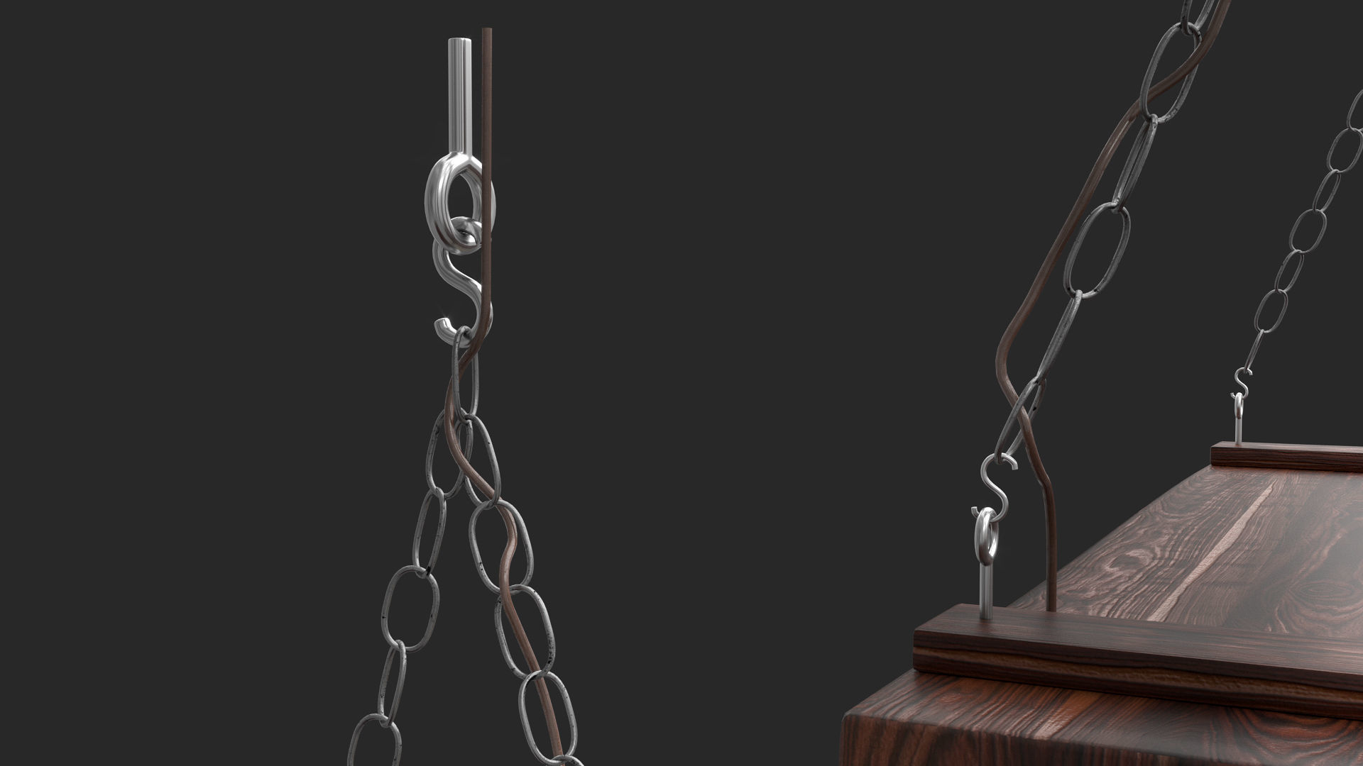 Edison Bulb Lamp Loft Chandelier set 01  3D model_6