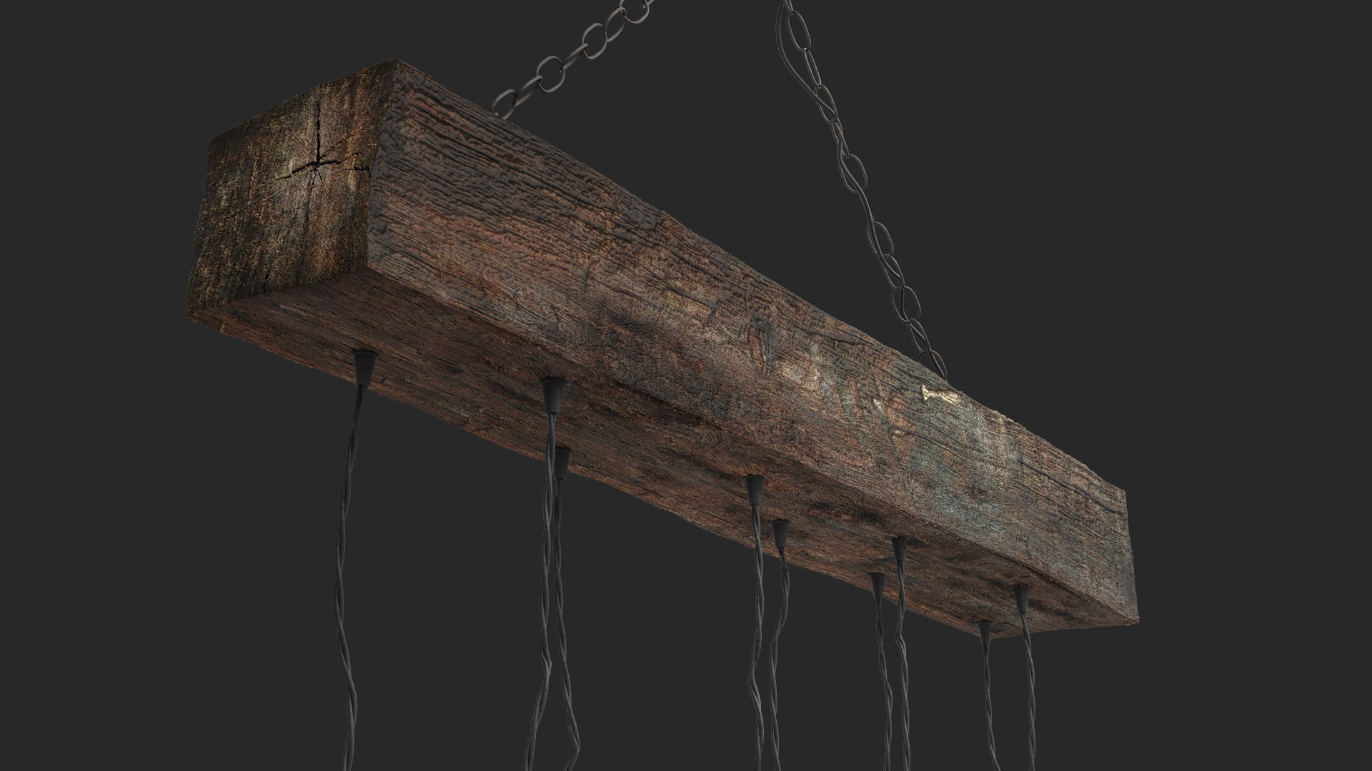 Edison Bulb Lamp Loft Chandelier set 01  3D model_10