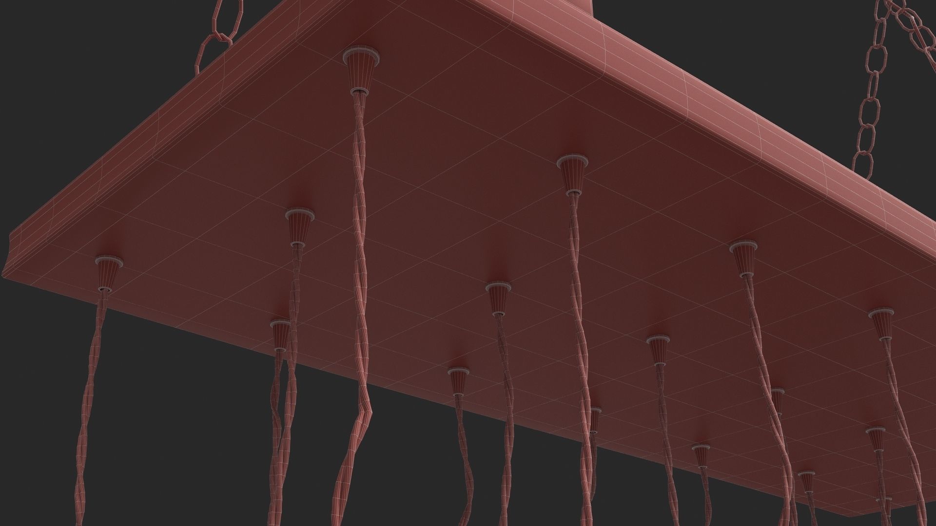 Edison Bulb Lamp Loft Chandelier set 01  3D model_18