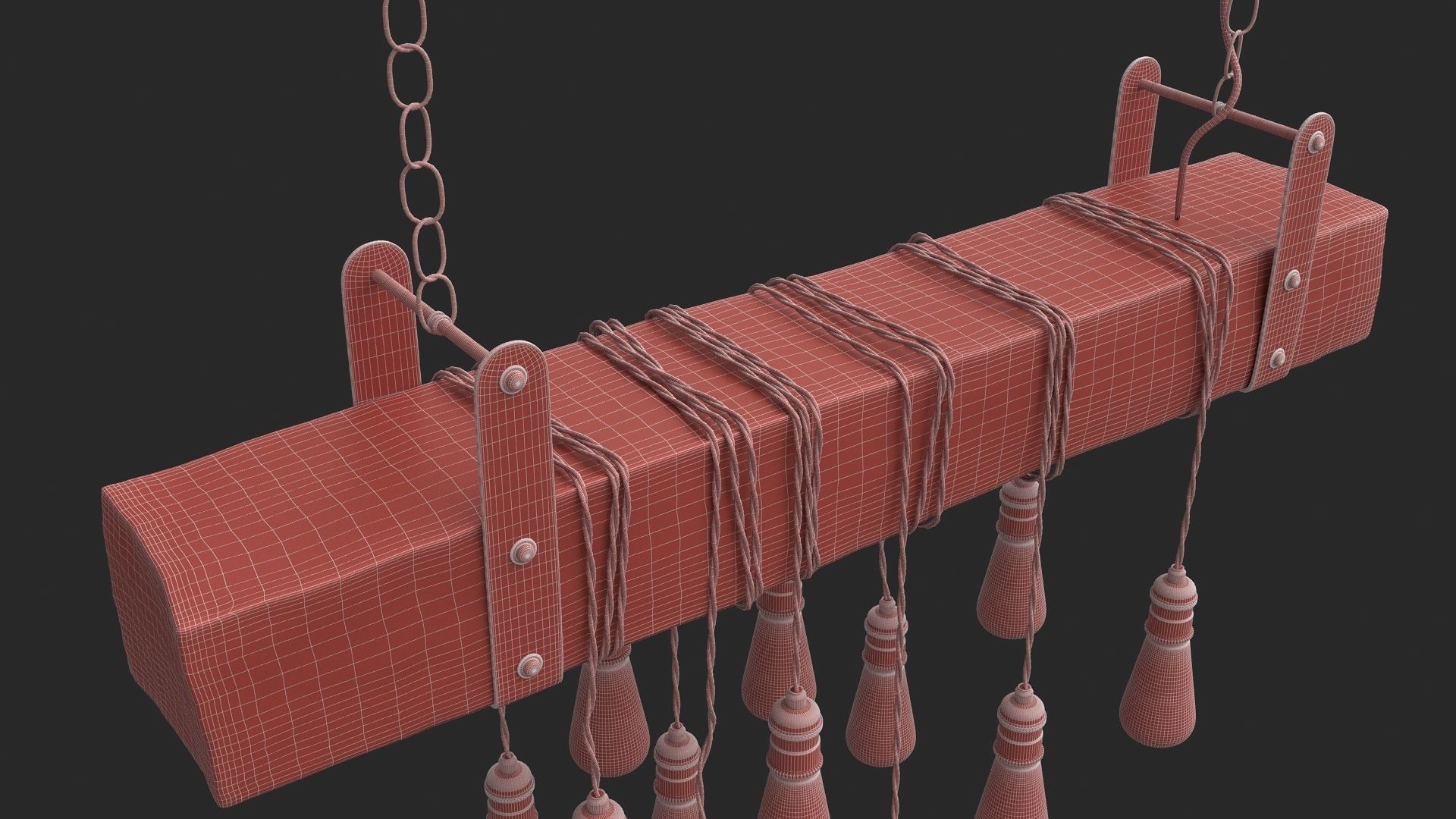 Edison Bulb Lamp Loft Chandelier set 01  3D model_23