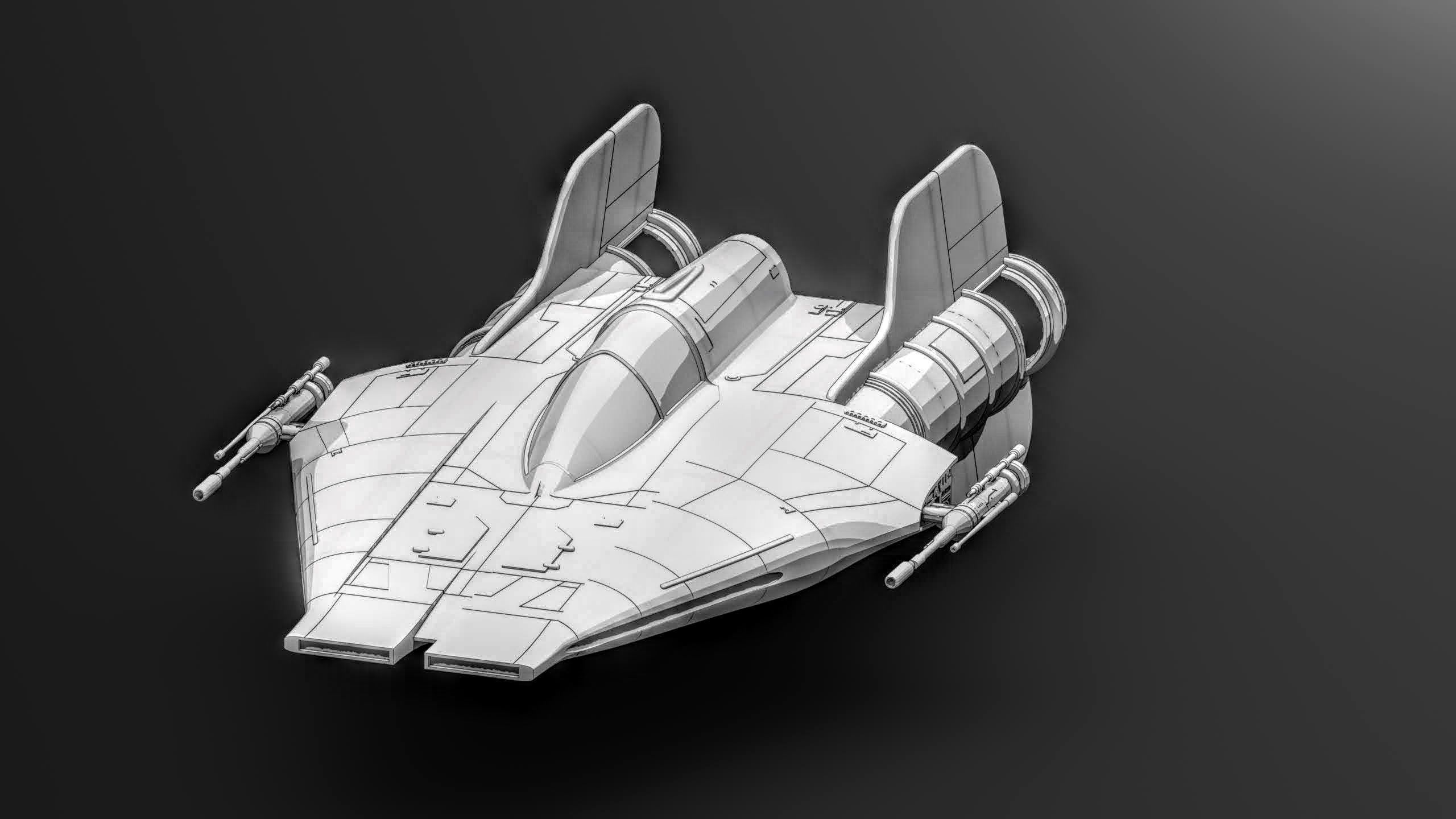 A-wing Starwars 3D print model_1