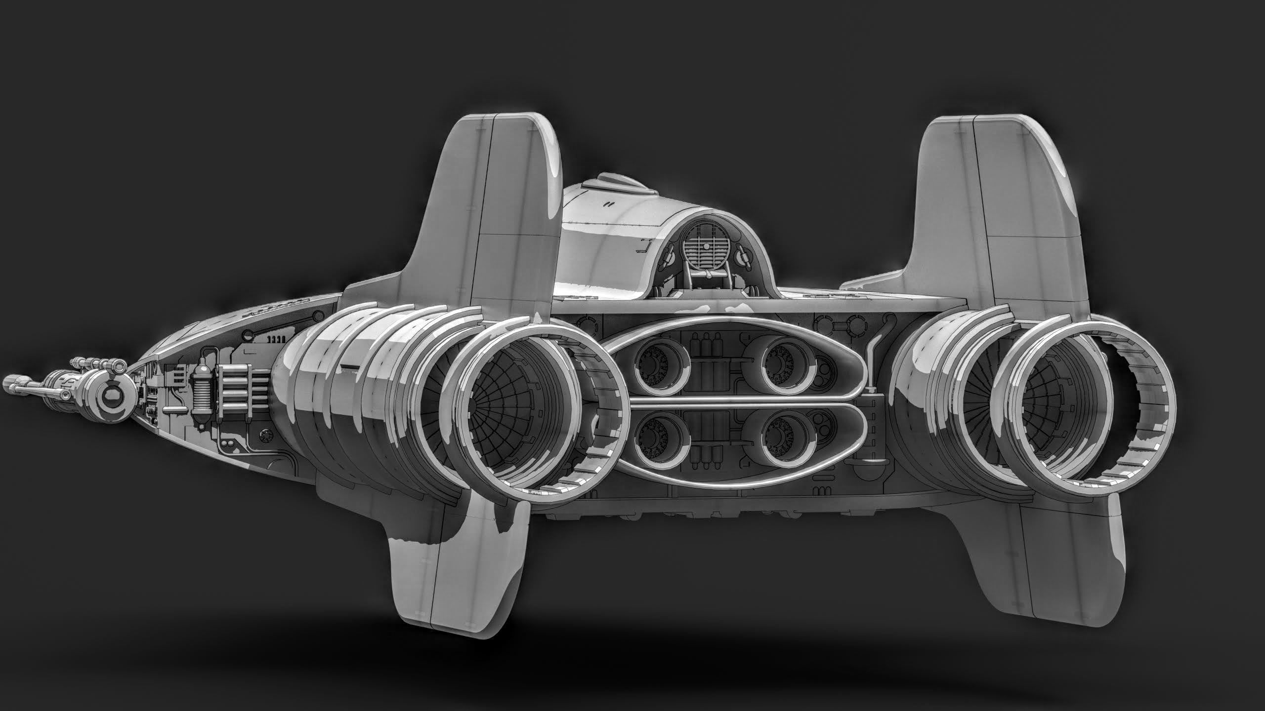 A-wing Starwars 3D print model_6