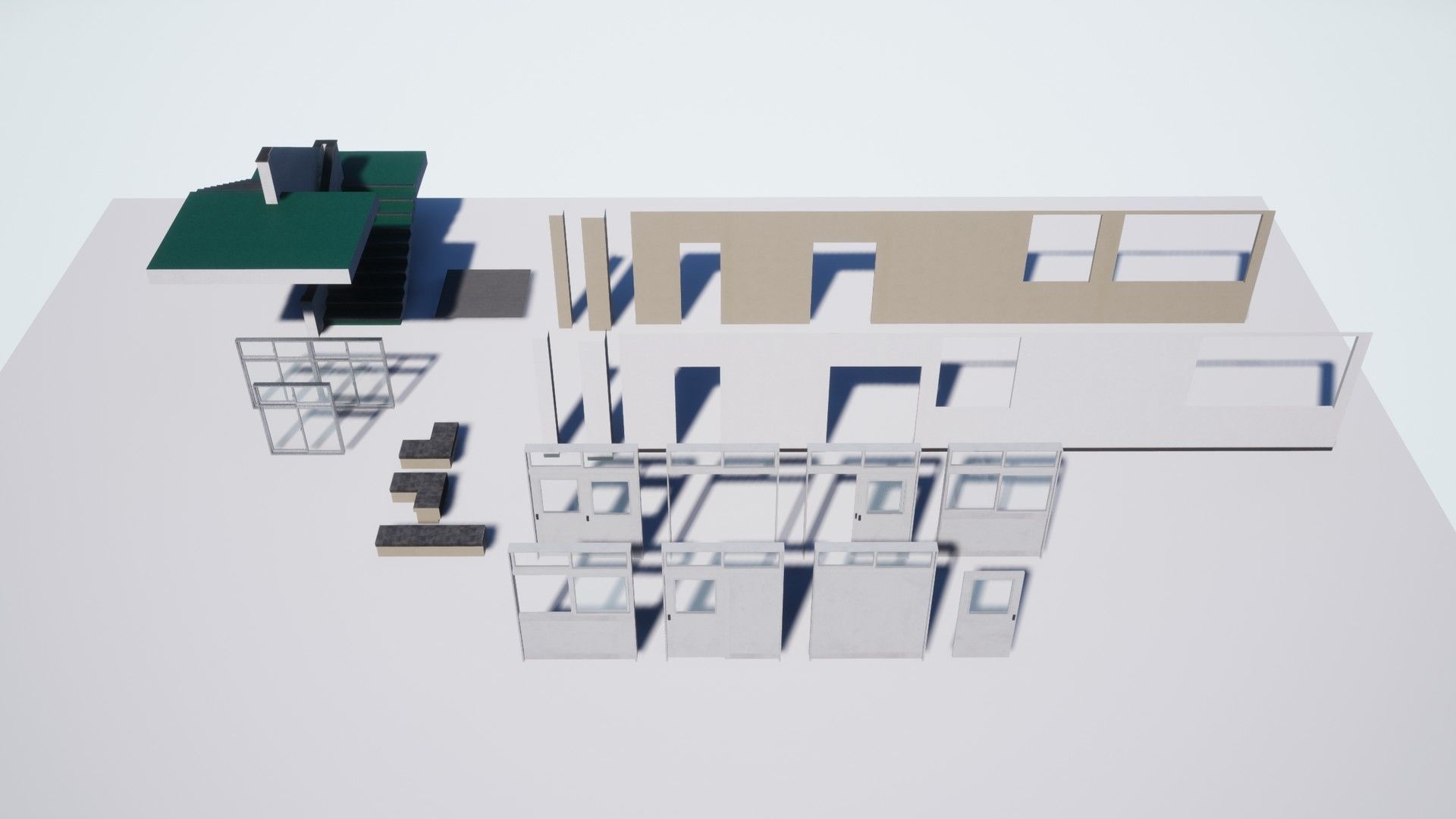 DEPRECATED Modular Japanese School - 36 Assets Pack Low-poly 3D model_10