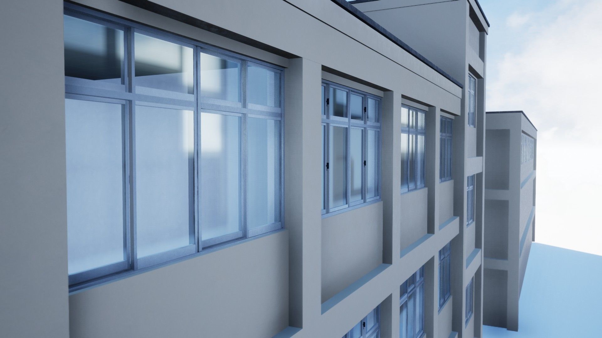DEPRECATED Modular Japanese School - 36 Assets Pack Low-poly 3D model_7