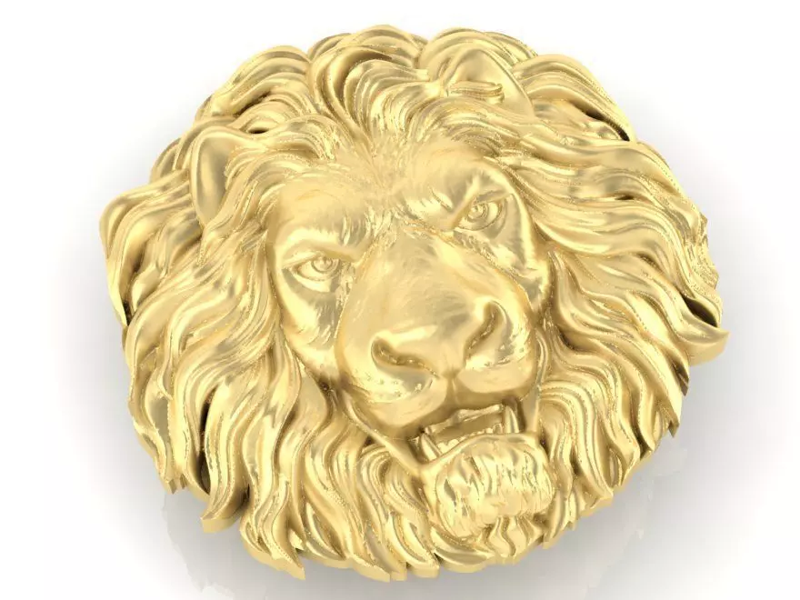 lion head 3D print model_0